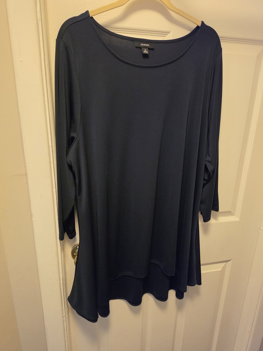 Alfani Dark Navy Scoop Neck A-Line Tunic